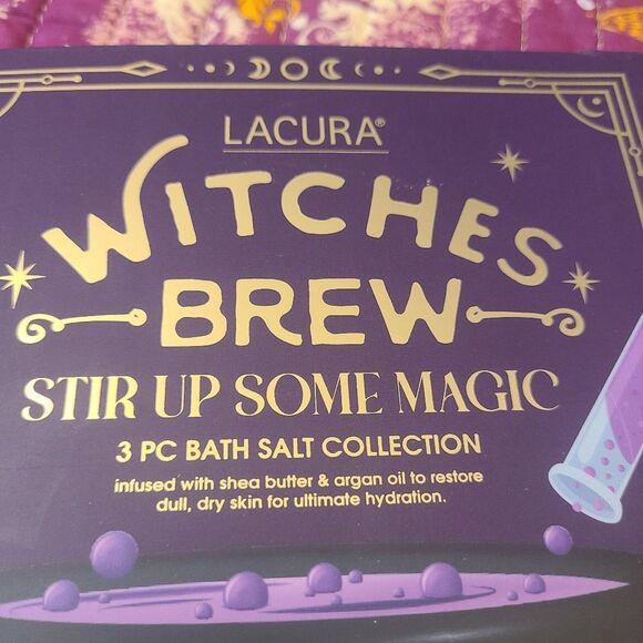 LACURA Witch's Brew Bath Salts Shea Butter And Argan Oil Set Of 3 - Picture 3 of 12